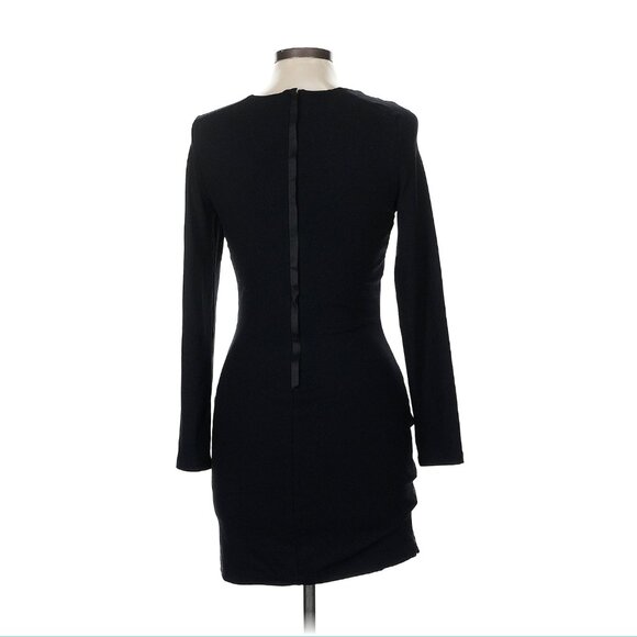 Bebe Black Long Sleeve Bodycon Mini Dress – Size M - Picture 3 of 6